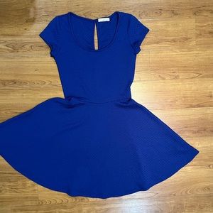 Banana Lemon Blue Skater Dress - XS